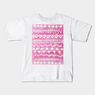 Loose bohemian pattern - pink Kids T-Shirt